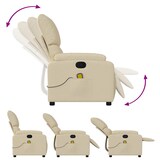 thumbnail of vidaXL Massagesessel Creme Stoff