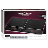 thumbnail of Proficook DKI 1067 Placa Inducción Doble Portátil, 10 Niveles Temperatura, 6 Niveles Potencia, Temporizador 180m, LED 3500 W Negro