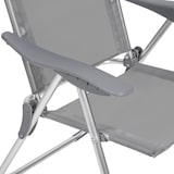 thumbnail of tectake Lot de 4 chaises de jardin en aluminium avec nuque rembourrée - gris - 402181