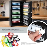 thumbnail of HMF Schlüsseltresor mit Zahlencode, Schlüsselsafe mit Elektronikschloss, 100 Haken, 66,5 x 43 x 13 cm, Schwarz