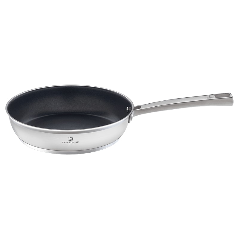 CHEF CUISINE Bratpfanne Ø 28 cm, Edelstahl, Teflon Antihaftbeschichtung