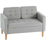 thumbnail of 2-Sitzer-Sofa aus Samt in Hellgrau mit Stauraum, 117x62x78 cm