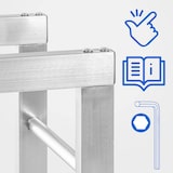 thumbnail of Kaminholzständer Keri V2 Edelstahl edelstahl/25x100x100 cm