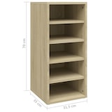 thumbnail of Helloshop26 - Schuhschränke Schuhaufbewahrung Möbel für Eingangsbereich Flur Wohnzimmer 2er-Set Sonoma Holzwerkstoff braun 02_0022130