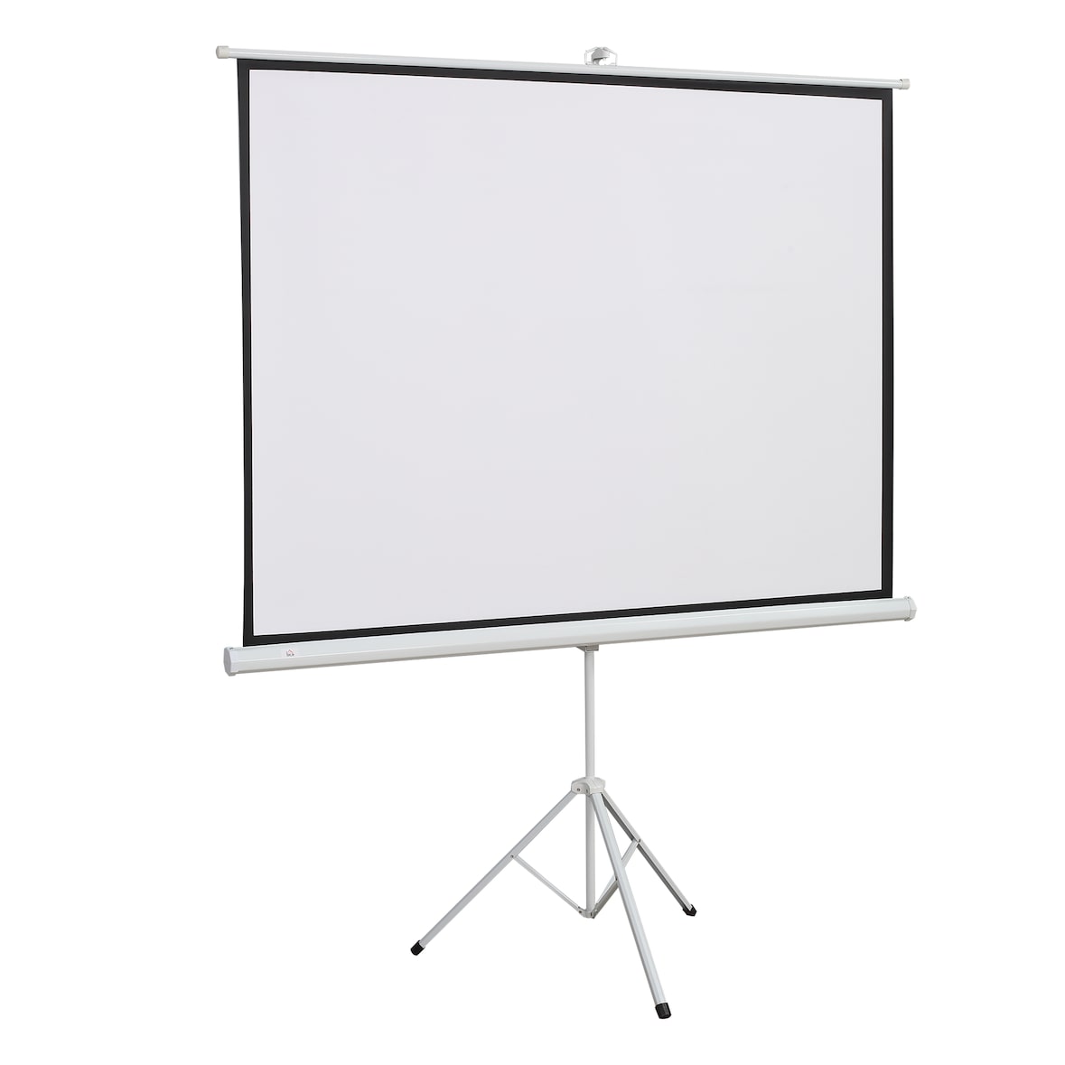 HOMCOM Tela de Projeção Dobrável 84 Polegadas Formato 4:3 com Altura Ajustável para Cinema em Casa Apresentações 180x203 cm Branco