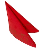 thumbnail of 50 Servietten Weihnachten Airlaid 40cm x 40cm rot mit Schneeflocken-Motiv