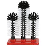 thumbnail of DELFIN GLÄSERSPÜLBÜRSTENGARNITUR - 2 x 18 + 1 x 25 cm - Kunststoffbodenplatte