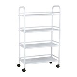 thumbnail of Carrello Portavivande 4 Ripiani Ruote Cucina Mobile 60x32x100 cm - Bianco