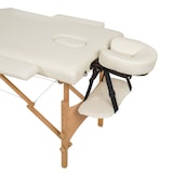 thumbnail of 2 Zonen Massageliege mit 5cm Polsterung und Holzgestellbeige