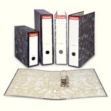 thumbnail of Archivador de palanca cartón jaspeado Esselte. DIN A4. Lomo 75mm. negro. Pack de 20