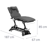 thumbnail of physa Massageliege elektrisch - 3 Motoren - 300 W - 185 x 67 x 62 - 84 cm - 200 kg - schwarz/grau