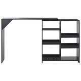 thumbnail of Bartisch mit abnehmbarer Ablage, Schwarz, 138 x 39 x 110 cm, festes Orion-Modell