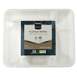 thumbnail of Plateau repas jetable blanc 30 x 24.5 x 4 cm x 50