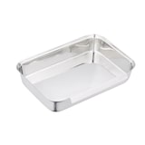 thumbnail of Relaxdays Panierstraße Edelstahl, 3 Schnitzel Panierset Schalen, mit Panierzange, stapelbar, spülmaschinenfest, silber