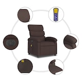 thumbnail of vidaXL Massagesessel Elektrisch Dunkelbraun Stoff