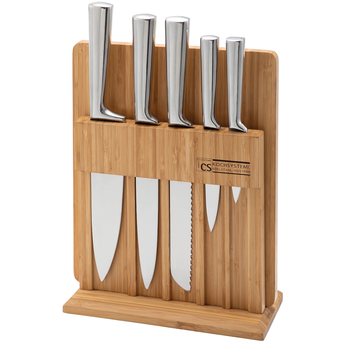 CS KOCHSYSTEME, SOEST 7-delig Messenblok Set, Messenblok met snijplank