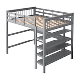 thumbnail of Merax Hochbett Kiefernholzbett  Lattenrost 140x200cm onhe Stuhl