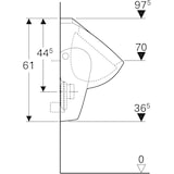 thumbnail of GEBERIT Renova Urinal, Zulauf von hinten Abgang nach hinten, weiß