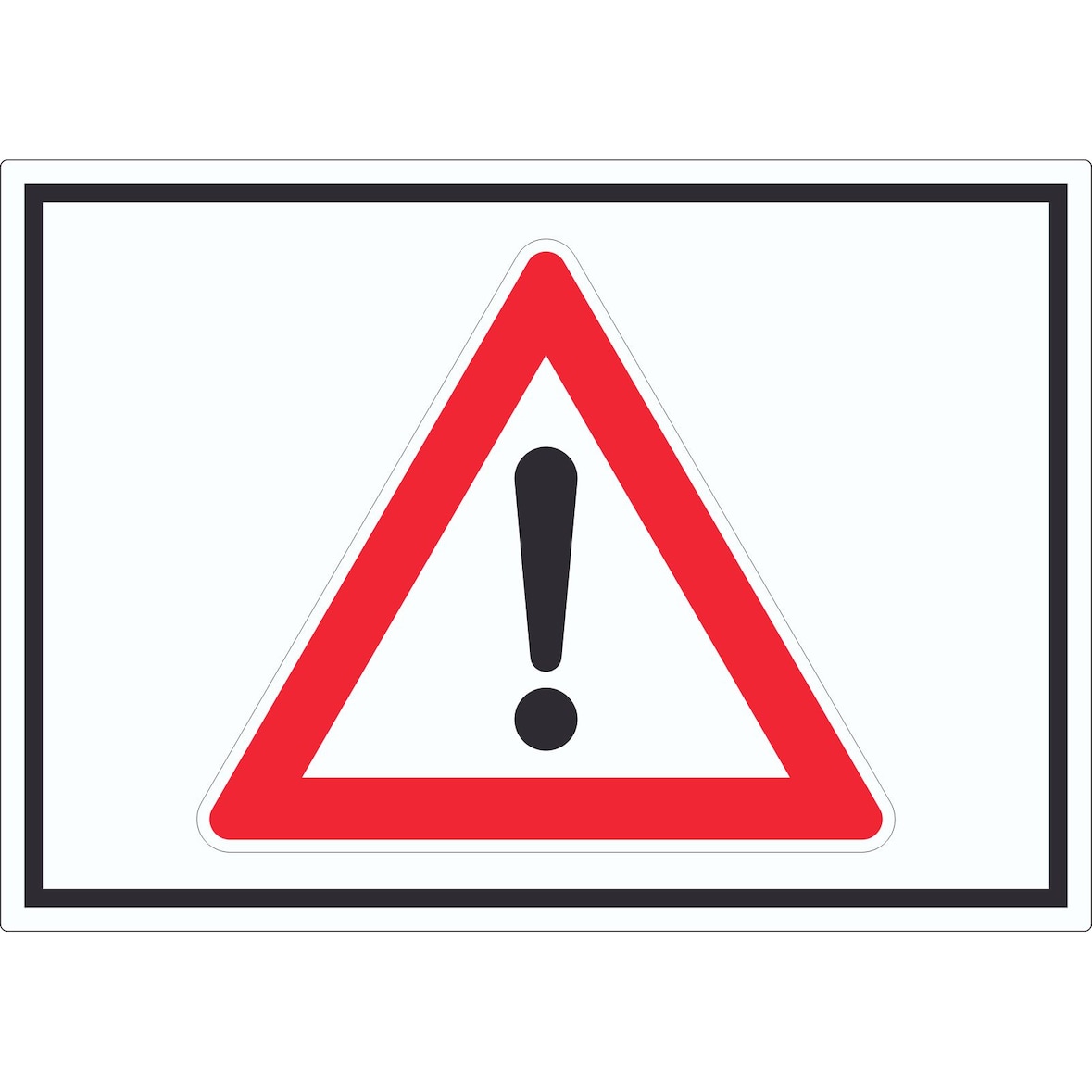 Achtung Symbol Aufkleber A9 (37x52mm)