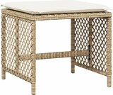 thumbnail of vidaXL Gartenhocker mit Kissen 4 Stk., Hocker mit abnehmbarem waschbarem Bezug, Gartenstuhl mit Stahlrahmen, Sitzhocker Gartenmöbel, Beige Poly Rattan