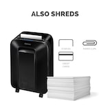 thumbnail of Destructora trituradora de papel Fellowes LX200, 1-3 usuarios, destruye hasta 12 hojas en minipartículas de 4x12mm, DIN P-4, papelera 22L/350 hojas