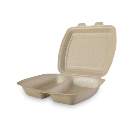 Envases Portamenú 2 compartimentos de XPP 240 x 210 x 70mm (200 uds)