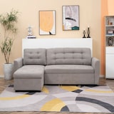 thumbnail of HOMCOM Divano Letto Angolare 3 Posti con Chaise Contenitore in Tessuto