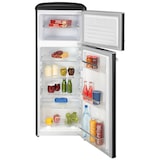 thumbnail of Exquisit Retro Kühl-Gefrierkombination RKGC270-45-H-160E mattschwarz, 206 l Fassungsvermögen