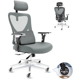 thumbnail of CLOUVOU CleverSeat, ergonomischer Bürostuhl, Rückenlehne mit Mesh Bezug, 4D-Armlehnen, 3D-Kopfstütze, BladeWheels, Anthrazit