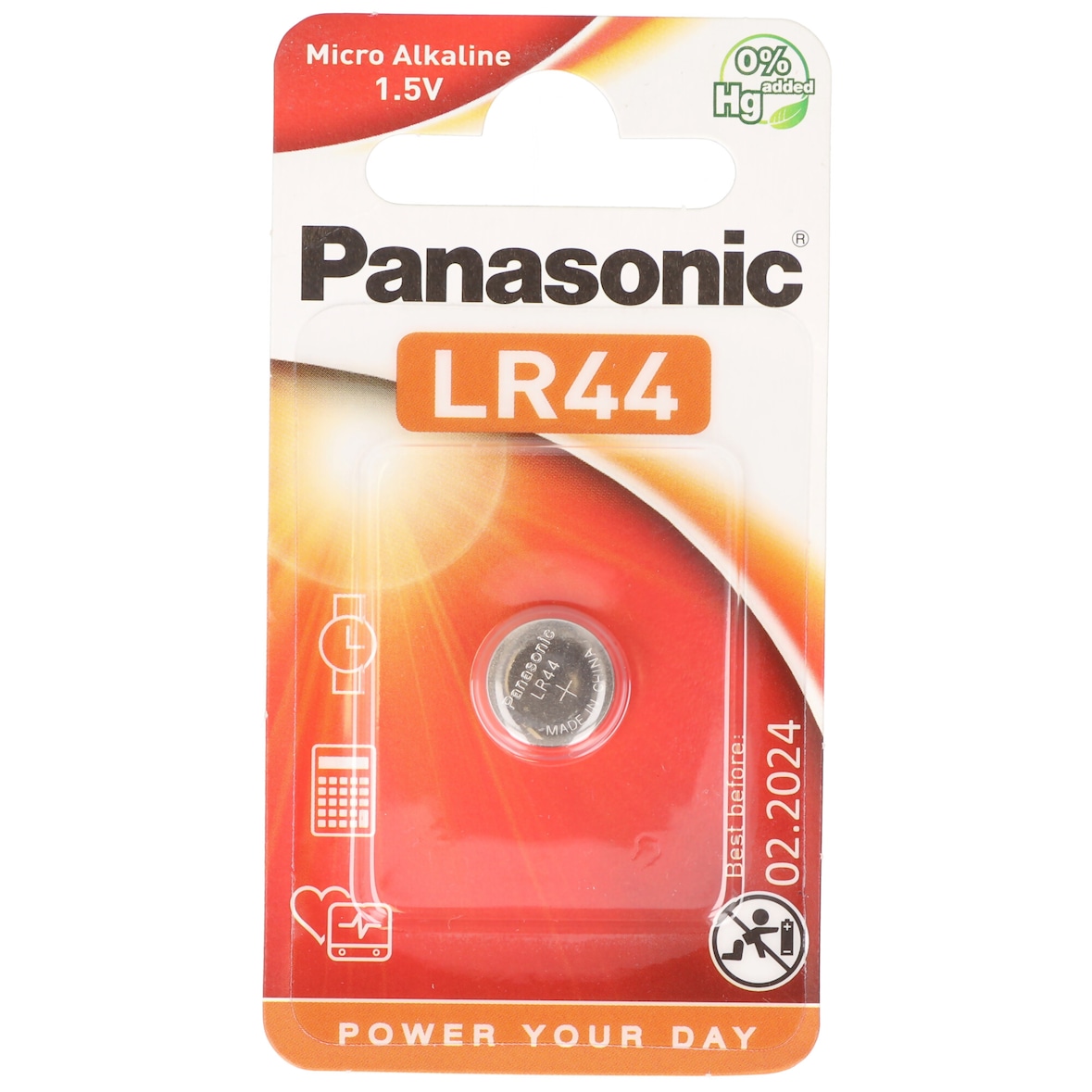 Panasonic LR44 V13GA, A76, 82, LR1154, 357A Knopfzelle