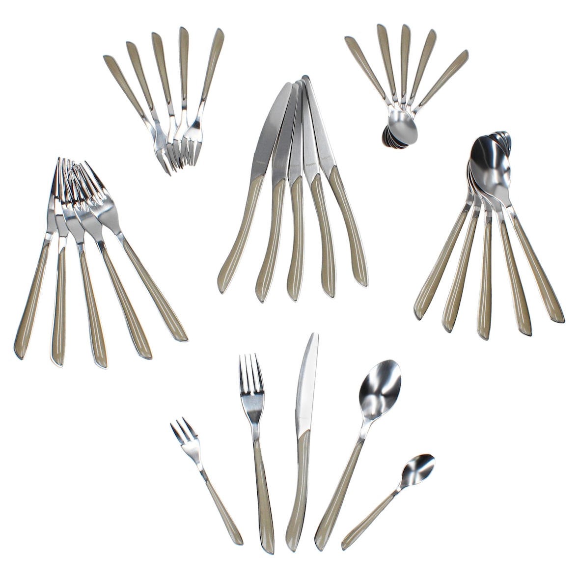 30tlg Set BEAUTY Komplett-Besteckset für 6 Personen - 6x 805529, 6x 805536, 6x 805543, 6x 805550 & 6x 805567