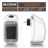 thumbnail of Brandson Steckdosen Heizlüfter mit Fernbedienung & Timer, 400W Heizlüfter, Überhitzungsschutz, Automatische Abschaltung, Weiß