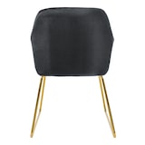 thumbnail of ML-Design – Esszimmerstühle 6er Set Grau | Samt Sitzfläche, Rücken- & Armlehnen, Goldbeine, ergonomische Esszimmer- & Küchenstühle