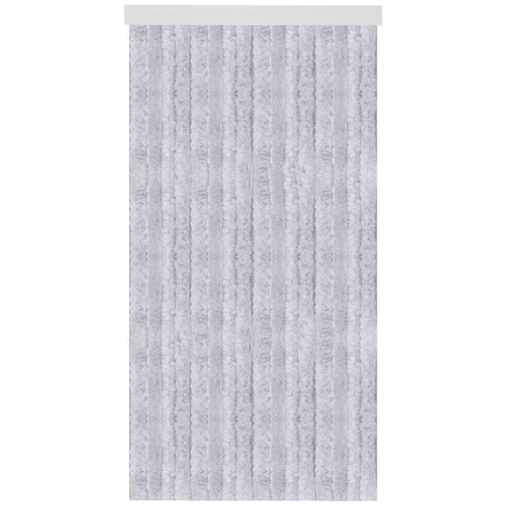 Flauschvorhang 160x200 cm Unistreifen grau