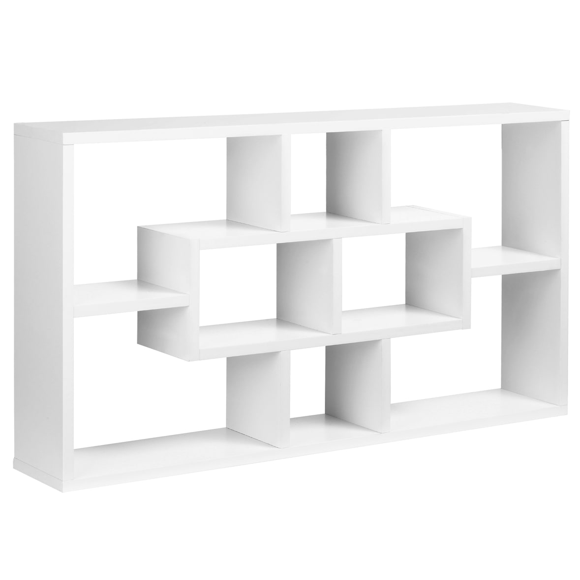 Estante de Pared Juego de 8 Estantes Estantería para Libro CDs Madera carga 20kg