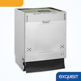 thumbnail of Exquisit Einbaugeschirrspüler 60cm, Vollintegrierte Spülmaschine, 14 Maßgedecke, Aquastop, Automatischer Türöffner, EGSP9614-E-031B inox