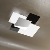 thumbnail of Moderne Deckenleuchte 1088/70-NE Weißes und schwarzes Glas 4xE27