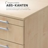 thumbnail of bümö basic Rollcontainer mit Schubladen, Container aus Holz in weiß - Rollwagen für's Büro als Schreibtisch Unterschrank, Bürocontainer od.