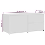 thumbnail of vidaXL TV-Schrank Weiß 80x34x36 cm Holzwerkstoff
