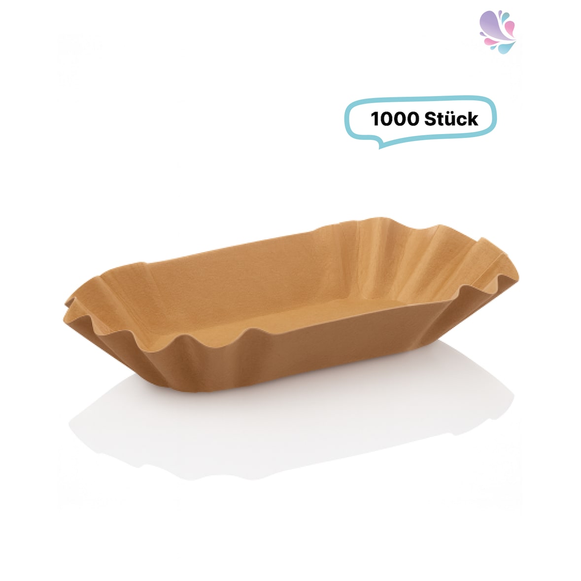 Pappschalen Pommesschalen groß 1.000 Stk, to go, take away, biologisch abbaubar, nachhaltig, kunststofffrei