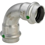 thumbnail of VIEGA Bogen I/I 90° Sanpress Inox Edelstahl 28mm