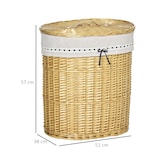 thumbnail of Wäschekorb mit Deckel 51x38x57 cm Natur, Rattan Weidenoptik mit herausnehmbarem Innenfutter, 100 L Wäschebox für Bad und Schlafzimmer