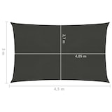thumbnail of Voile d'ombrage 160 g/m² Anthracite 3x4,5 m PEHD Modèle Soleil Theta