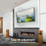 thumbnail of ONKRON TV Wandhalterung 43"-85", 68 kg max, VESA 75x75-600x400, Ultra Slim, Neigbar, TM6-B Schwarz