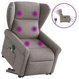 thumbnail of vidaXL Elektrischer Massagesessel mit Aufstehhilfe Taupe Stoff