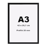 thumbnail of Cadres Bois A3 Profilé 20 mm Noir