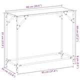 thumbnail of vidaXL Konsolentisch mit Glasplatte Transparent 98x35x81 cm Stahl