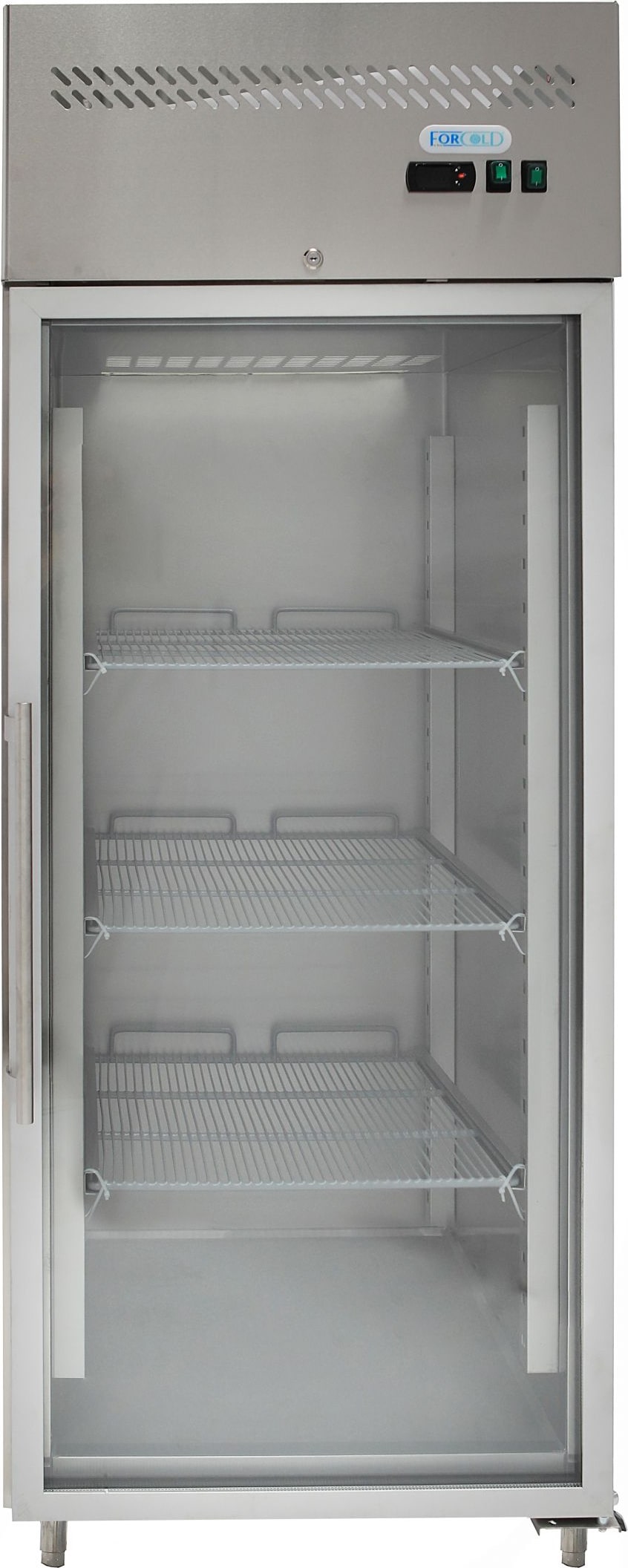 ForCold by FIMAR Belüfteter Kühler 650 Liter. Glastür. Abtau auto. T° 0°C/+8°C. Messen 74x83x201 cm (h). ForCold M-GN650TNG-FC