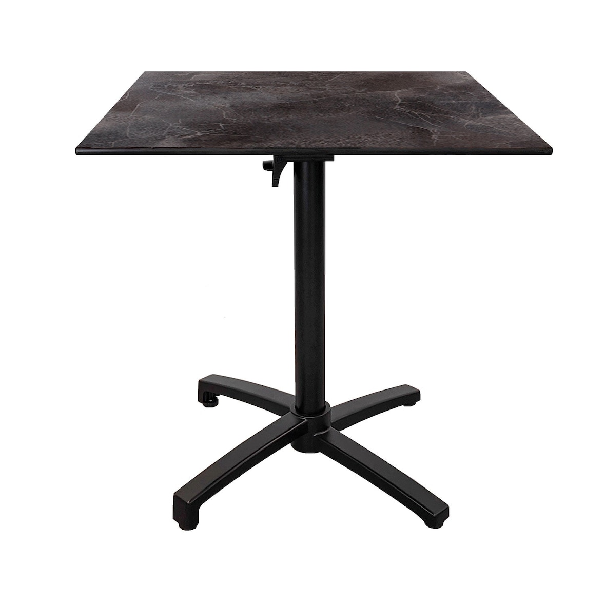 Restootab - Klaptafel voor terras in Compact HPL donker decor 70x70