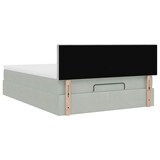 thumbnail of vidaXL Ottoman-Bett mit Matratze Hellgrau 140x200 cm Samt